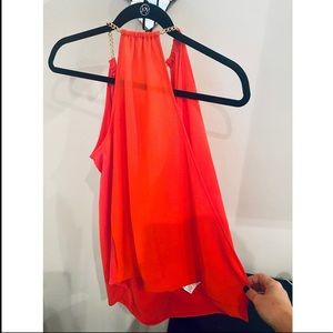 Sleeveless gold chain strap top, NEW WITH TAGS!
